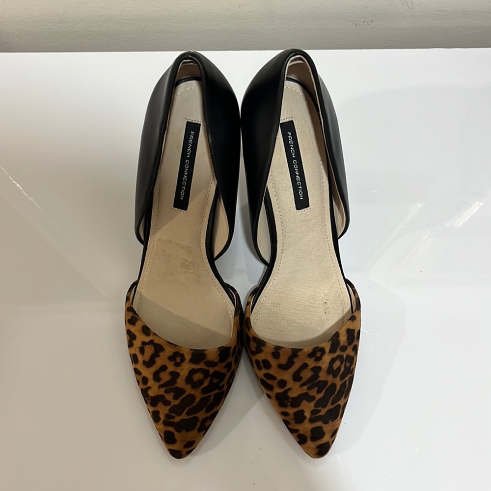 French connection leopard print heels